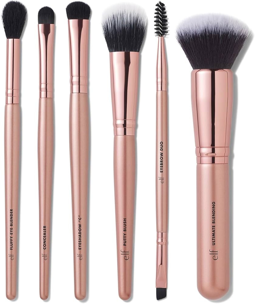 e.l.f. Flawless Face Kit, 6-Piece Brush Collection, Brushes For Face, Eyes & Brows, Vegan & Cruel... | Amazon (US)