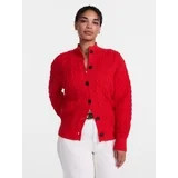 Scenario Woman's Cable Cardigan Sweater with Long Sleeves, Mid-weight, Sizes XS-XXXL | Walmart (US)