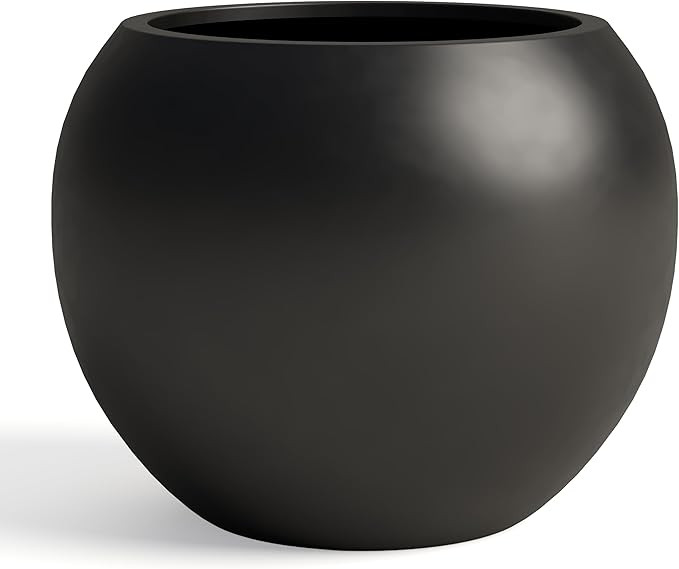 DTY Mount Sherman 16.1'' D x 13.6'' H (Pot Opening 11.8") Fiberstone Round Planter with Drainage ... | Amazon (US)