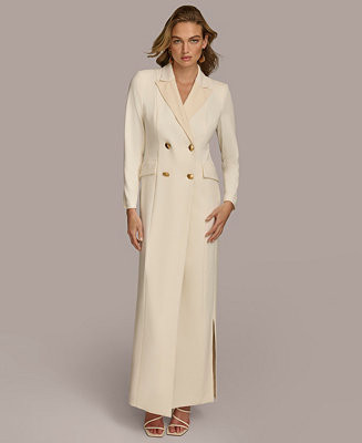 Donna Karan New York Women's Long Sleeve Coat Dress - Macy's | Macy's
