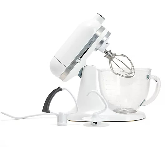 KitchenAid Artisan Mini 3.5Qt Tilt-Head Stand Mixer & Glass Bowl | QVC