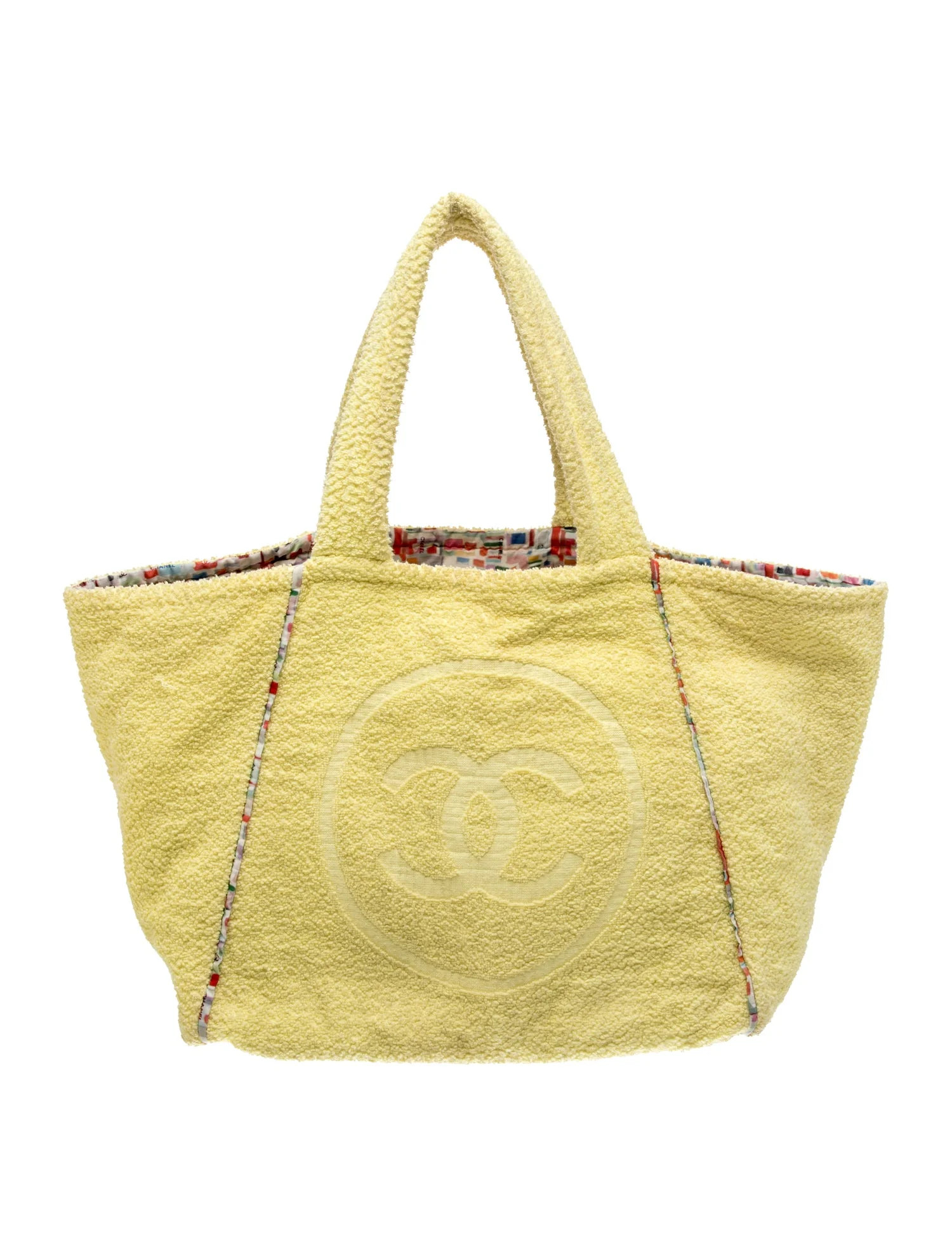 Chanel CC Beach Tote & Towel Set - Yellow Totes, Handbags - CHA1390674 | The RealReal | The RealReal