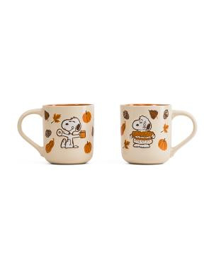2pk Handpainted Snoopy Cozy For Harvest Mugs | Fall Decor | TJ Maxx | TJ Maxx