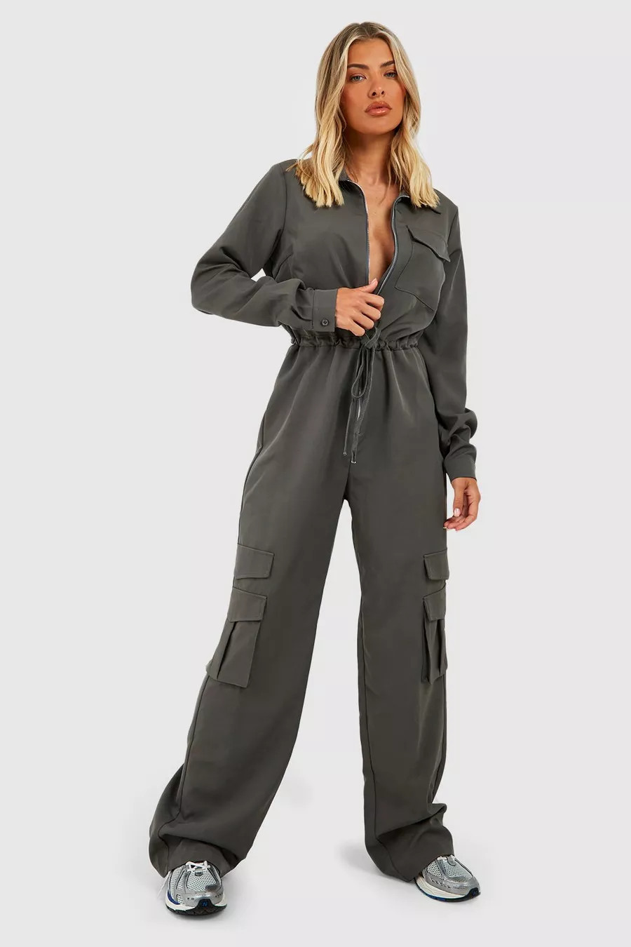 Utility Drawstring Boilersuit | Boohoo.com (NL)