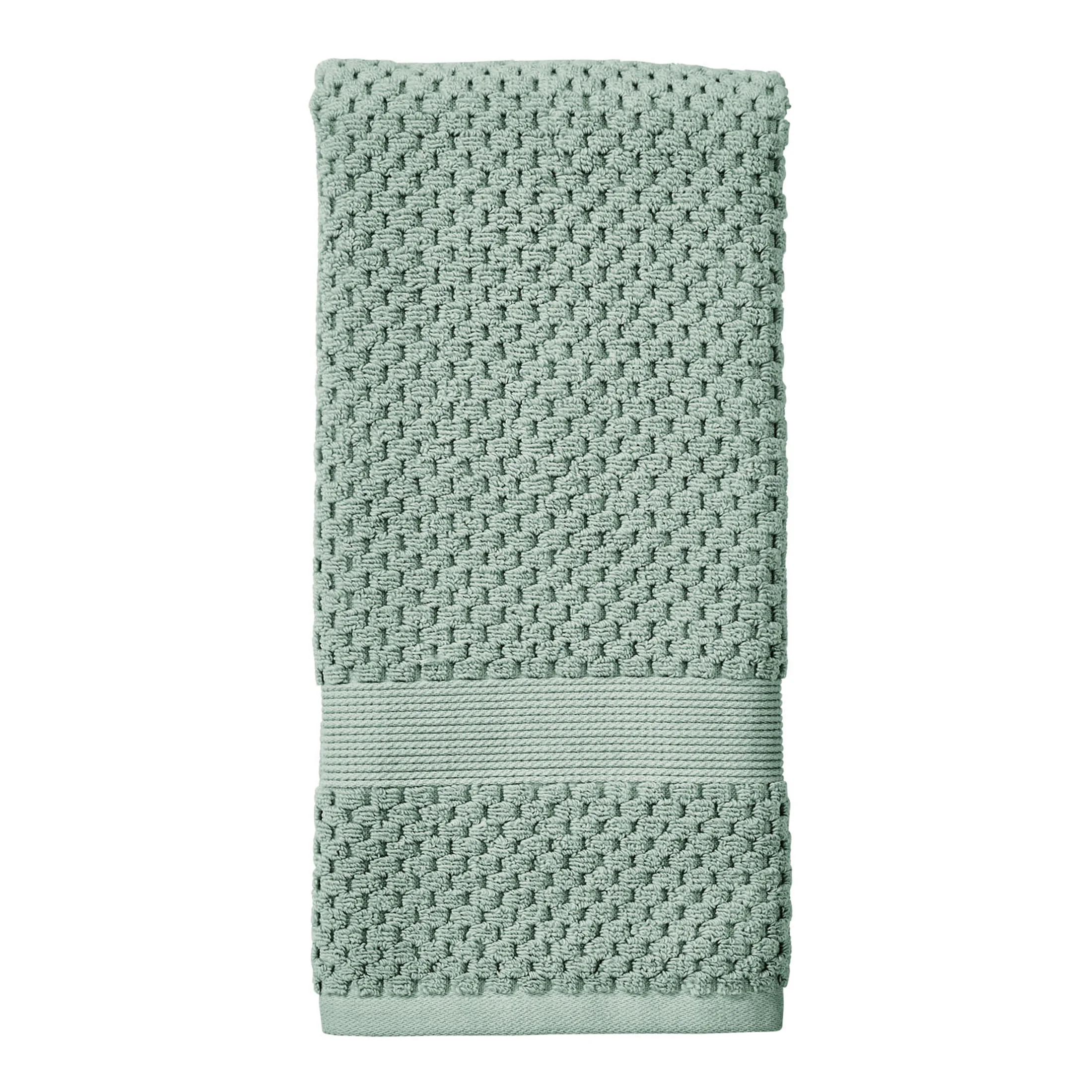 Better Homes & Gardens Signature Soft Cotton Popcorn Textured Hand Towel, Green River | Walmart (US)