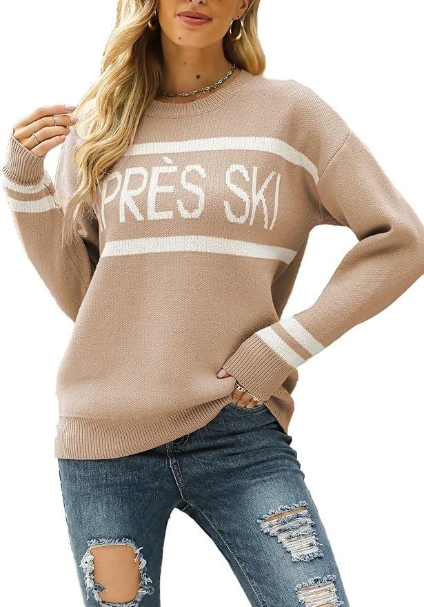 Vanars Womens Chunky Crew Neck Long Sleeve Sweaters Loose Ribbed Knit Soft Pullover Sweater | Amazon (US)