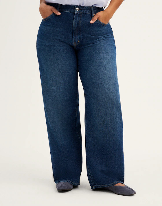 The Plus Curvy Perfect Vintage Wide-Leg Jean in Airy Denim | Madewell