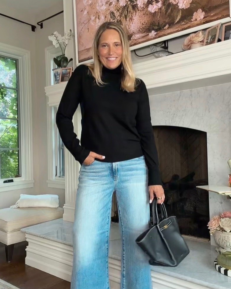 New fall drop from Social Threads, and this look is so good. The dark turtleneck sweater with button details feels classic for fall outfits and pairs perfectly with the light wash jeans. The Social Threads jeans have great stretch, making them comfortable enough for everyday wear, errands, lunch plans, or casual fall styling.

#LTKSeasonal #LTKOver40 #LTKMidsize
