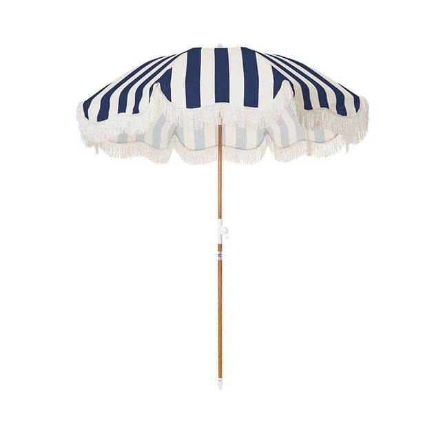 Beach Umbrella - Navy Stripe | Cailini Coastal