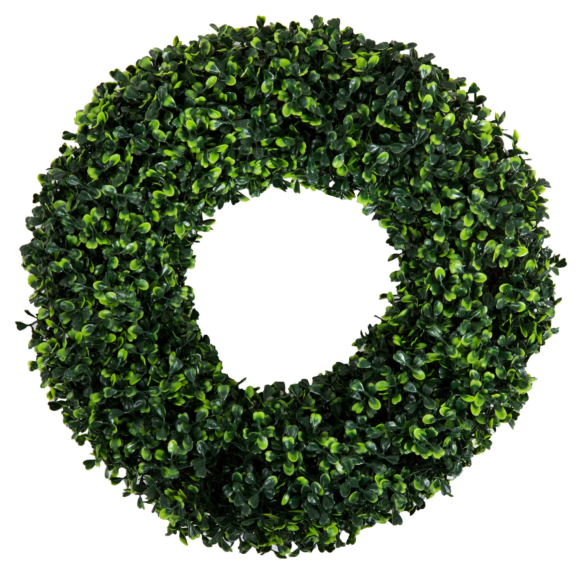 Ophelia & Co. 16.5-Inch Round Artificial Boxwood Spring, Summer, Winter, or Fall Wreaths - Outdoo... | Wayfair North America