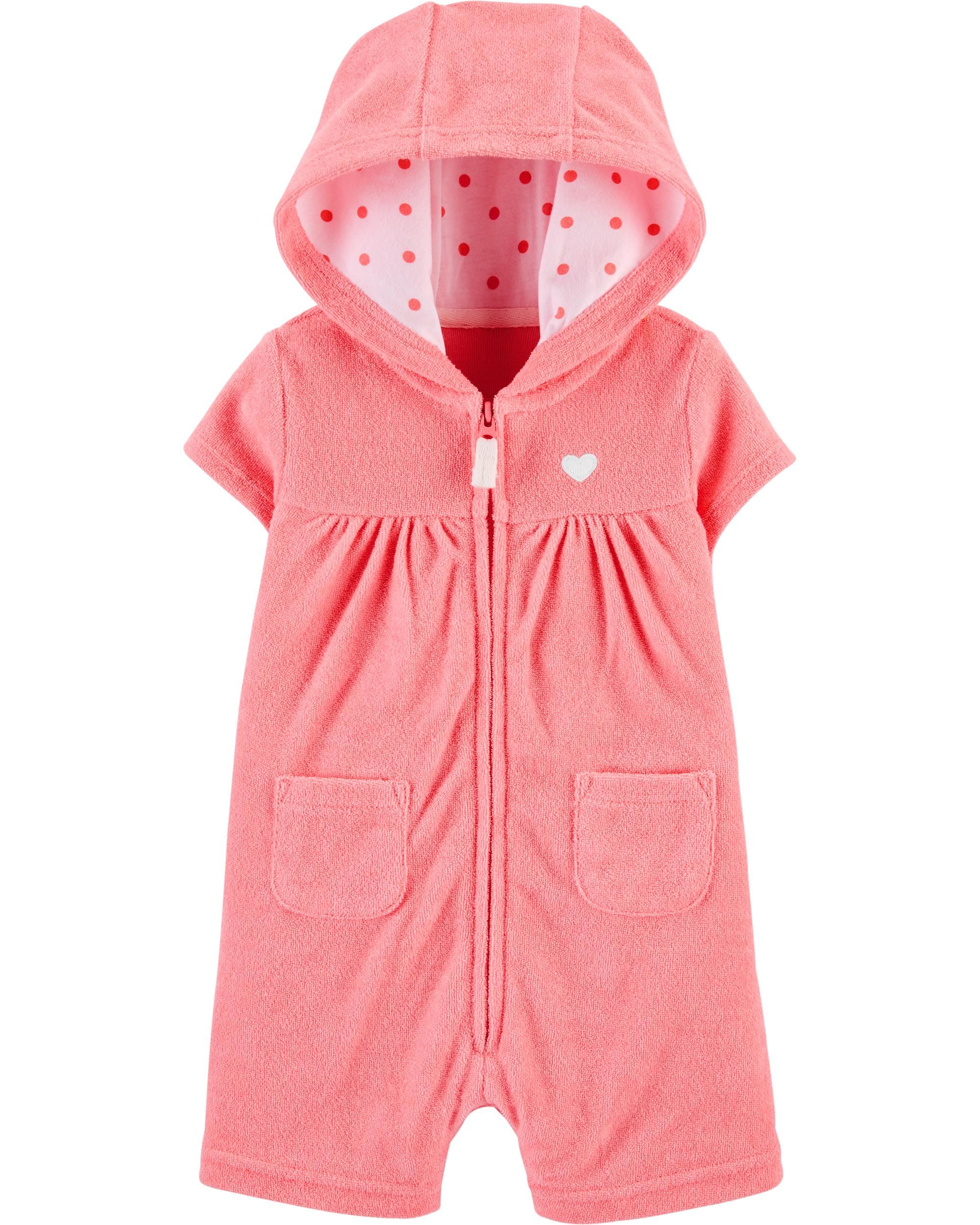 Hooded Zip-Up Terry Romper | Carter's