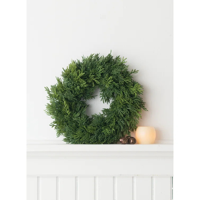 Artificial Lush Cedar Wreath | Wayfair North America
