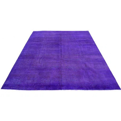 One-of-a-Kind Hand-Knotted 1980s 9'10" x 12'9" Wool Area Rug in Purple | Wayfair North America
