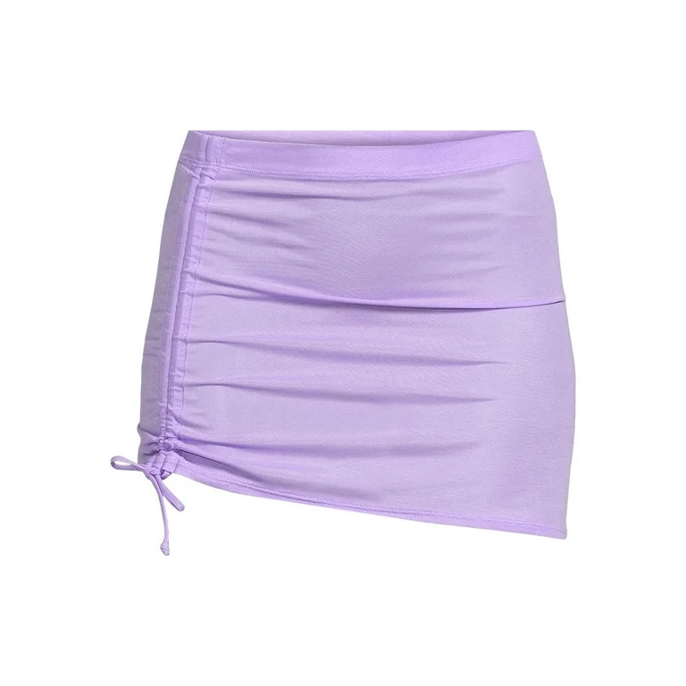 No Boundaries Juniors Shirred Mesh Coverup Skirt, Sizes XS-XL | Walmart (US)