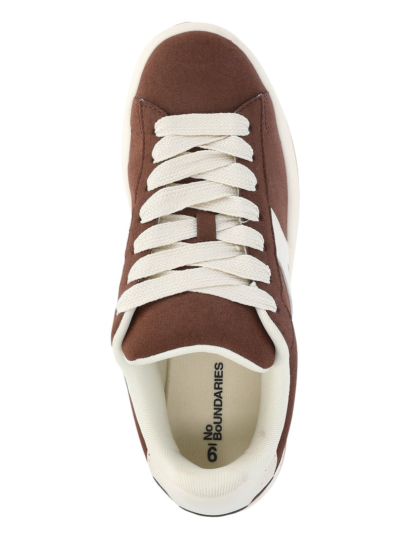 No Boundaries Chunky Lace-Up Skate Sneakers, Women's | Walmart (US)
