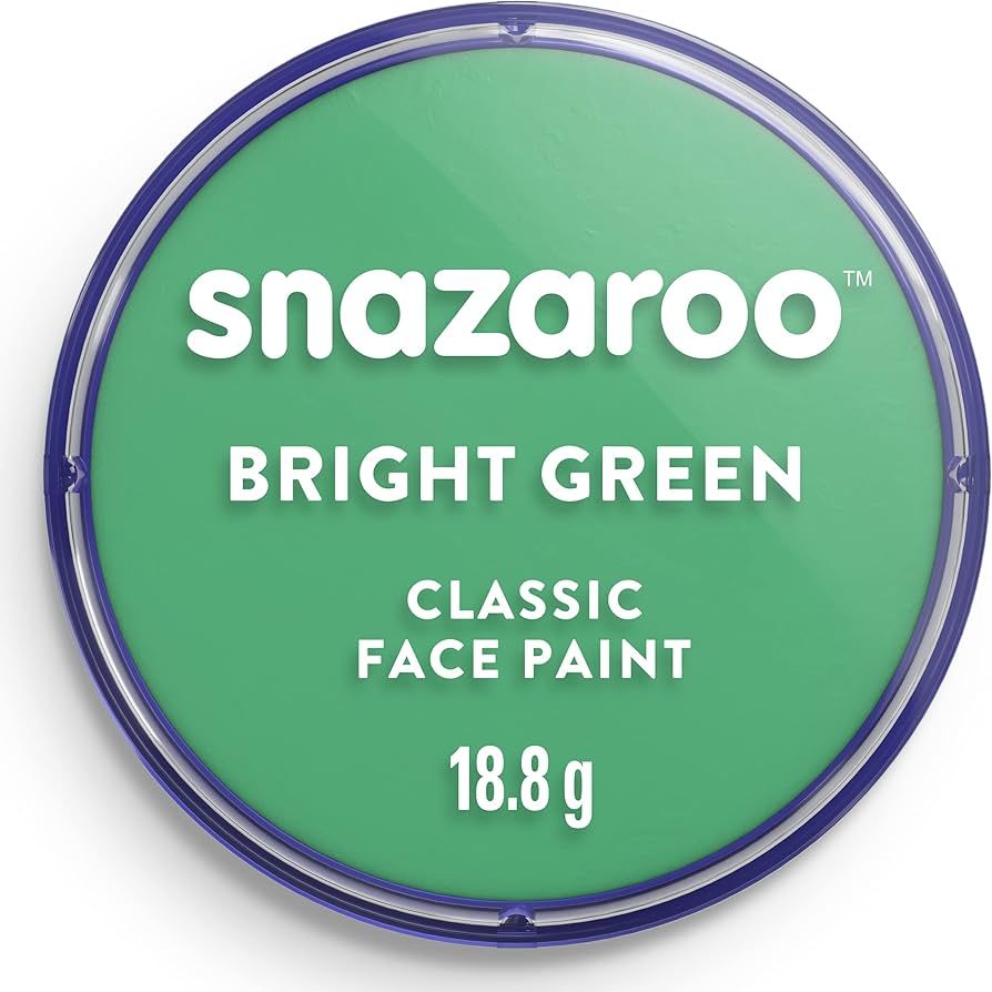 Snazaroo Classic Face and Body Paint, 18.8g (0.66-oz) Pot, Bright Green | Amazon (US)