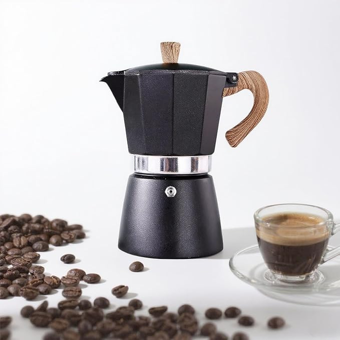 AIFUSI Moka Pot, Italian Coffee Pot 6 Cup/10 oz Stovetop Espresso Maker Stovetop Camping Manual C... | Amazon (US)