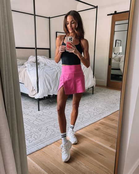 love this fun pop of pink! 🩷 cutest tennis skirt and it’s SO comfy! 


#momoutfit #tennisskirt #summeroutfit #abercrombie 

#LTKFindsUnder50 #LTKFitness