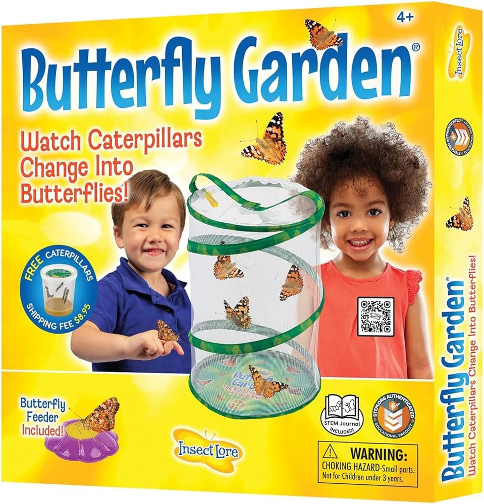 Insect Lore - Butterfly Growing Kit - Butterfly Habitat Kit with Voucher to Redeem 5 Caterpillars... | Amazon (US)