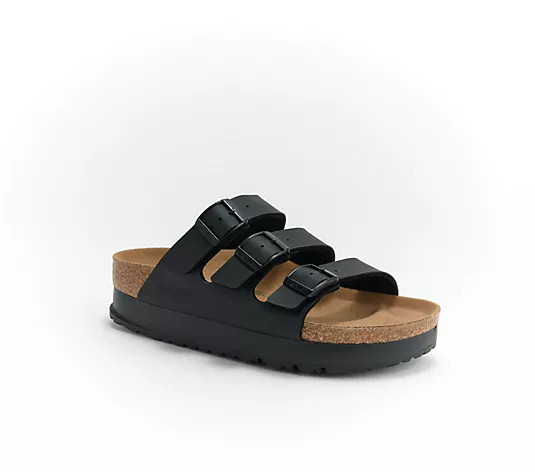Make Your Selection: Birkenstock Three-Strap Slide Sandal - Florida Platform Flex | QVC