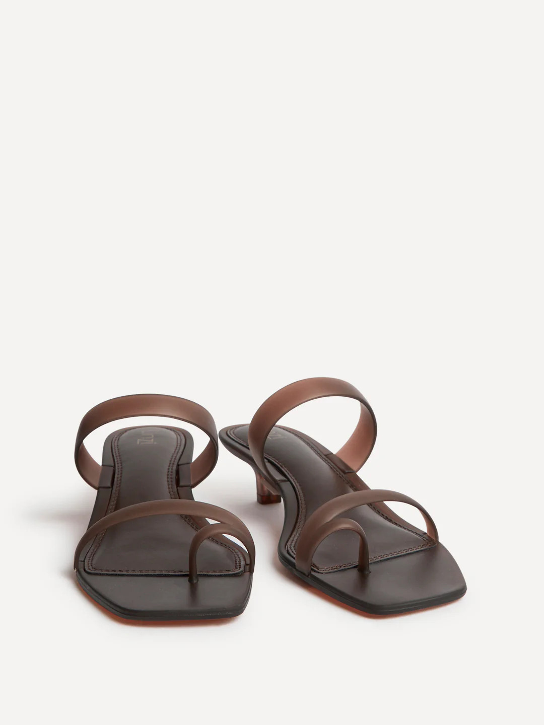 Shade Brown Jelly Heeled Sandals | Linzi Shoes