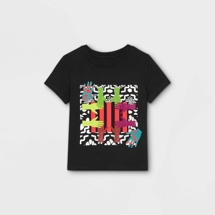 Black History Month Toddler Hands Short Sleeve Graphic T-Shirt - Black | Target