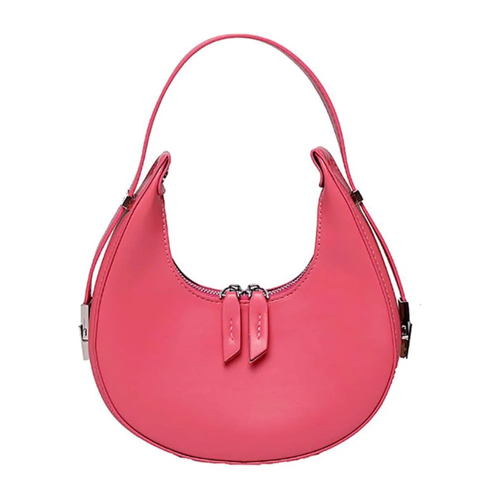 Joefnel Leather Women Handbag Purses Half Moon Solid Color Shoulder Bags Wallet Zipper Crescent H... | Walmart (US)