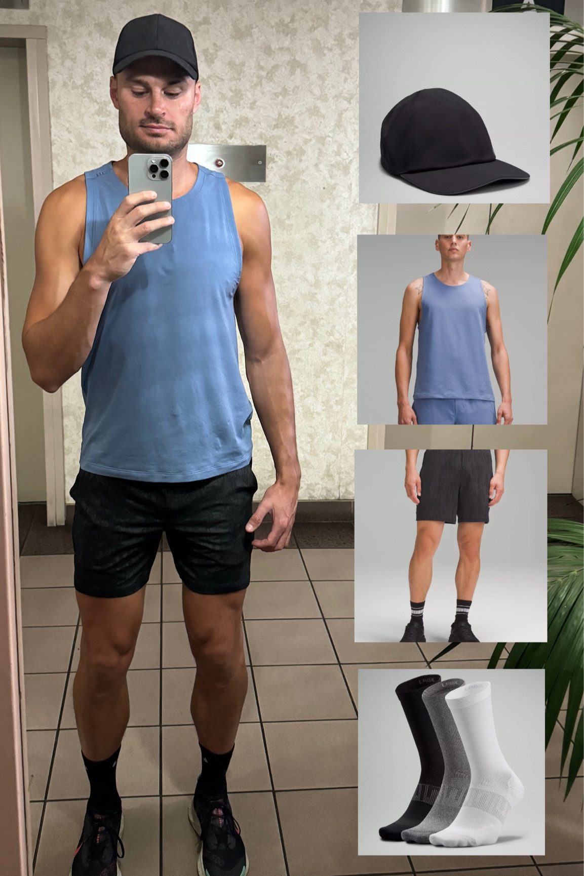 Workout fit for F45 this morning 💪🏼. I’m 6’4’’ 200 pounds and I wear a Large in all of these products - they all fit TTS. I like this tank because it’s more a a stretchy cotton blend. These are my favorite lululemon shorts! 

#LTKmens #LTKfitness #LTKtravel