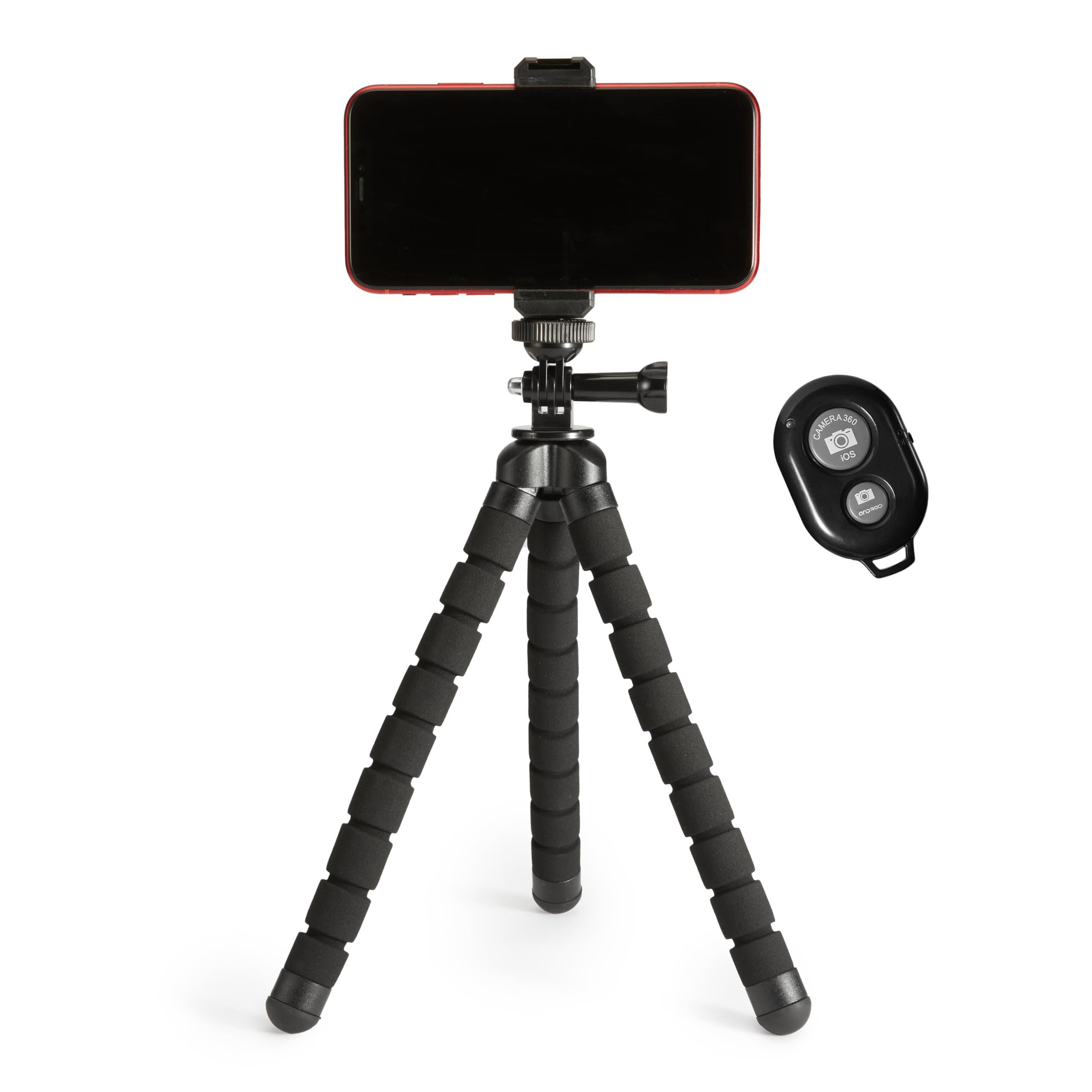 Amazon Basics Portable and Flexible Tripod with Wireless Remote and Smartphone Clamp, 10-inch, Bl... | Amazon (US)