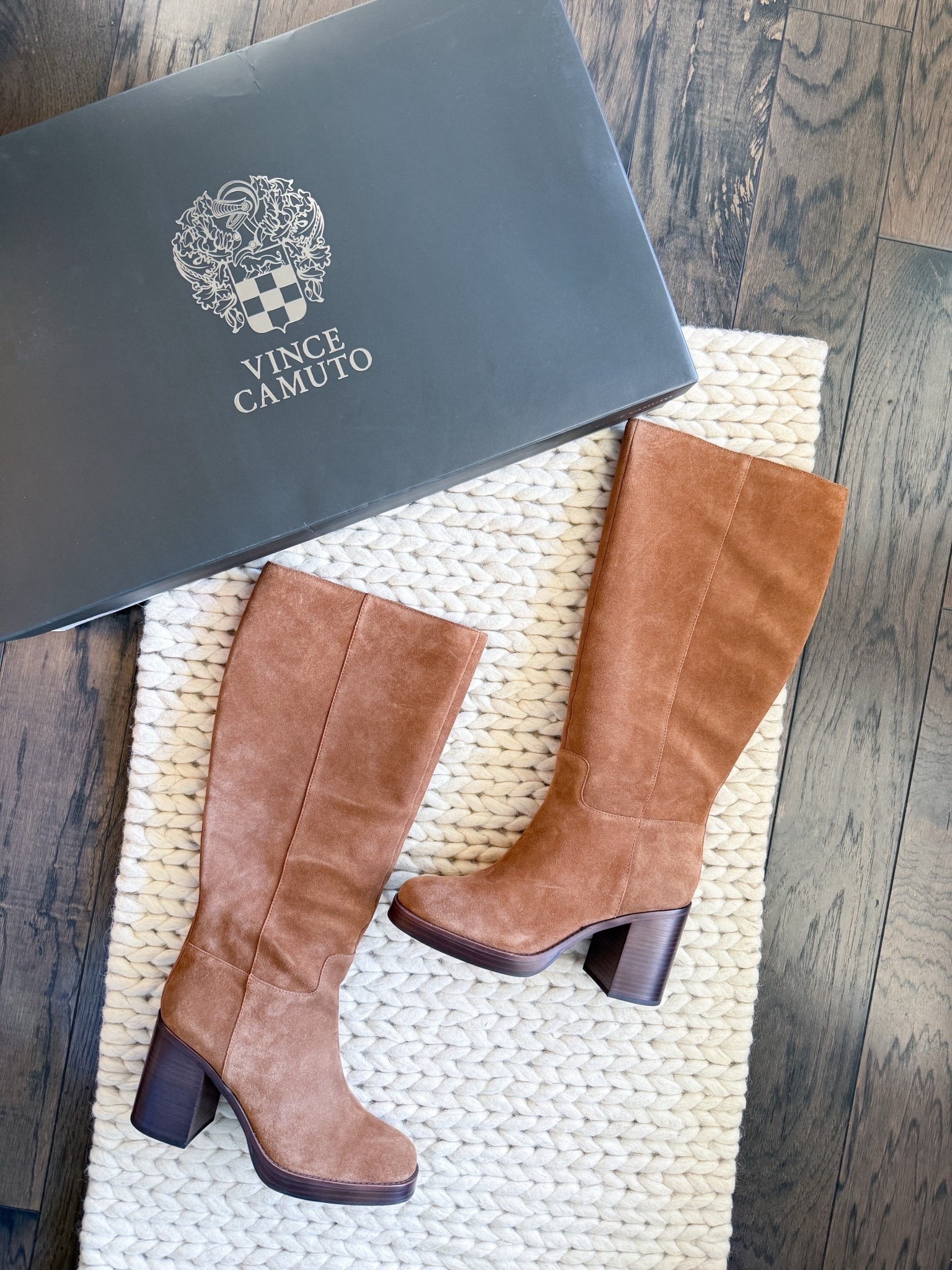 These just might be the perfect fall boots. The color, the height, the shape; obsessed. Vince Camuto has been crushing it with classic silhouettes lately & this pair is a forever fave. TTS. Also tagging the wide leg option. 

Vince Camuto knee high boots - suede platform heeled boots - brown fall boots - trending fall footwear - tall suede boots - platform knee boots - Vince Camuto shoes - fall outfit ideas - fall boots LTK - fall fashion finds - capsule wardrobe boots - knee high boot trend - heeled boots for fall - fall style 2025 - comfortable heels for fall - fashion blogger style - boots under 200 - tall boots for women


#LTKootd #LTKCyberWeek #LTKSaleAlert