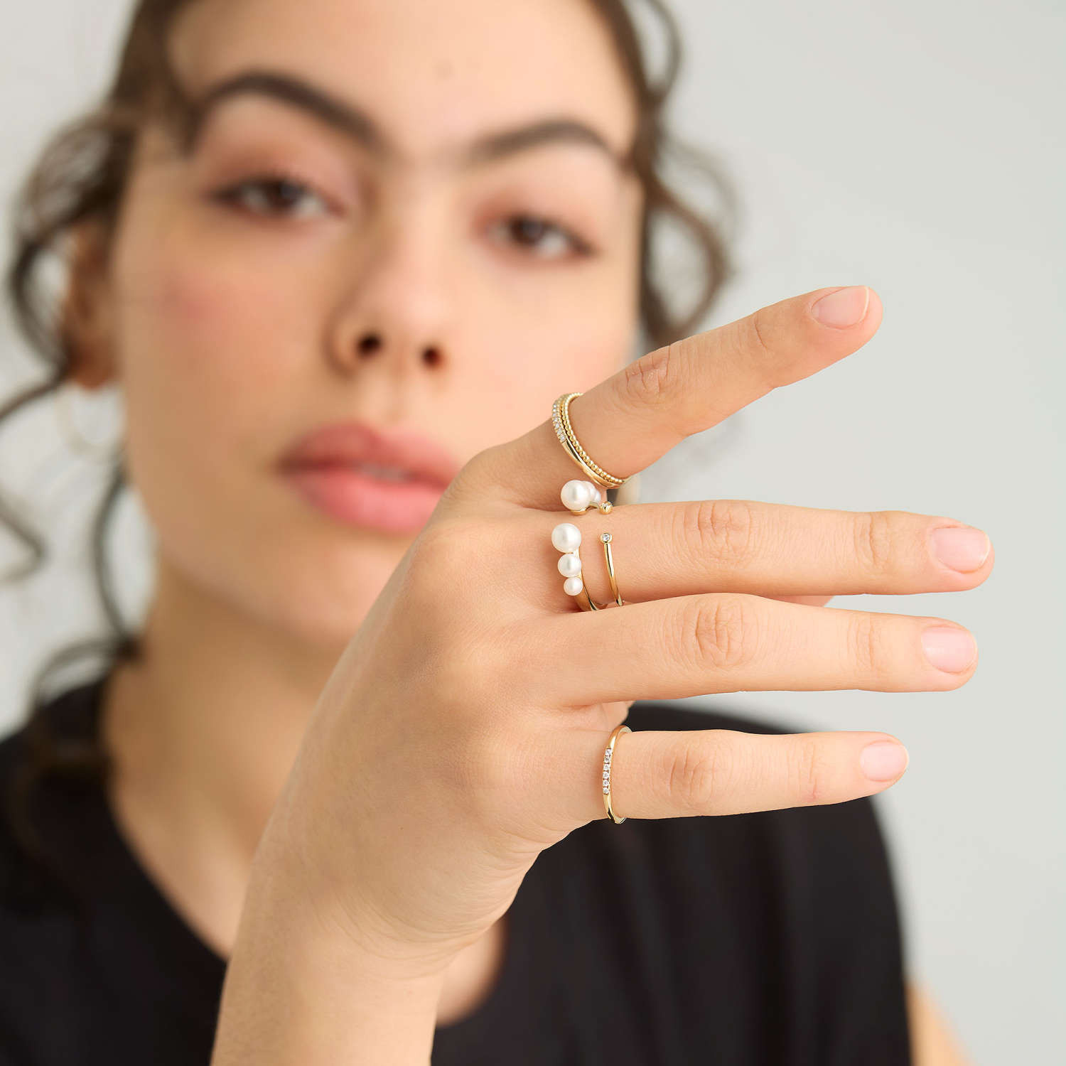 Mini Pearl Open Ring | Mejuri (Global)