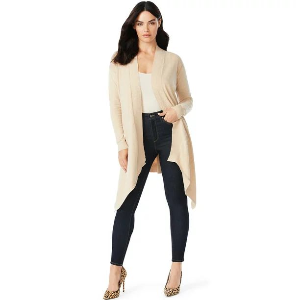 Sofia Jeans by Sofia Vergara Women's Waterfall Cardigan | Walmart (US)