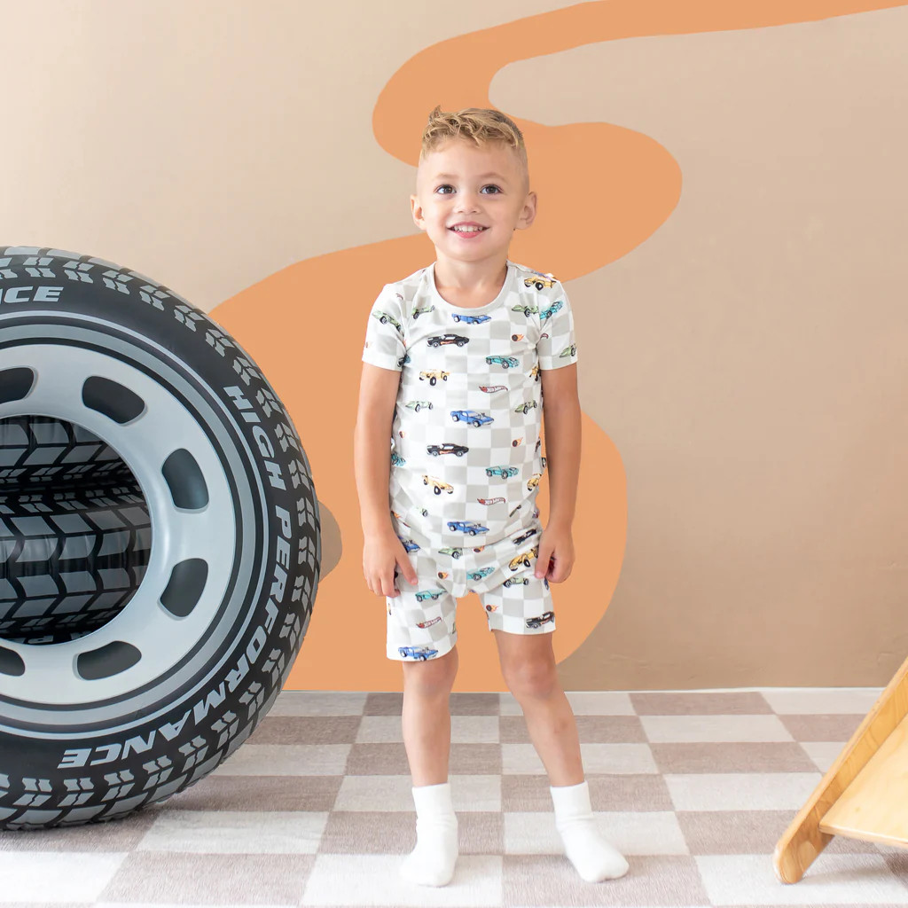 Short Sleeve Pajamas in Fast and Fierce | Kyte Baby