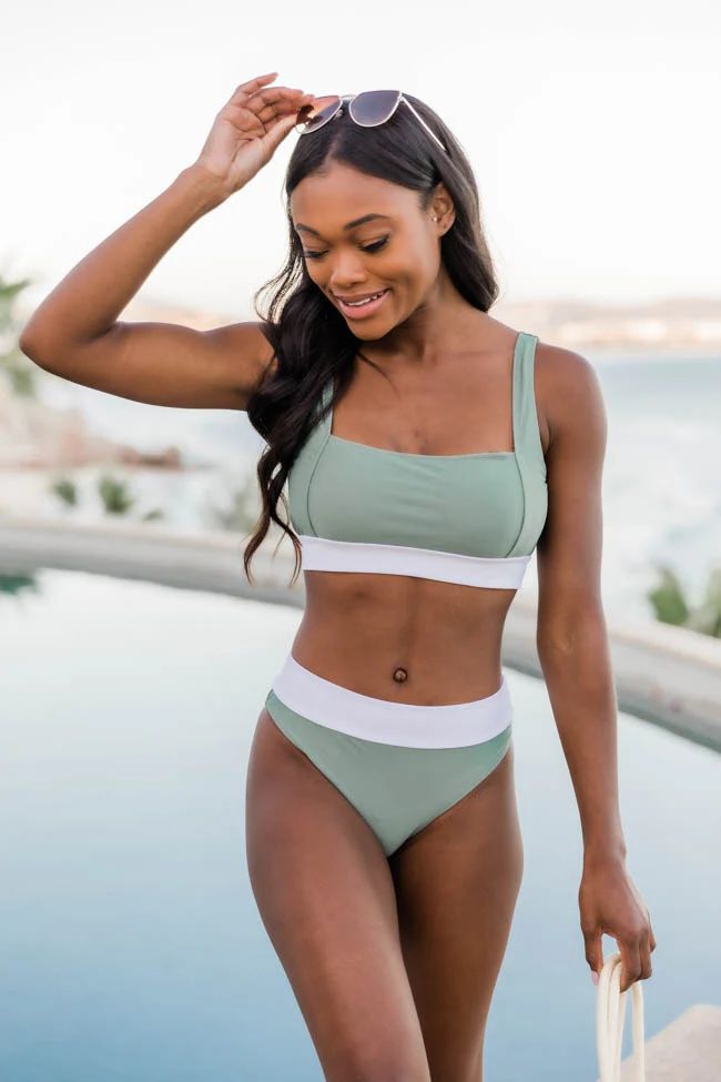 Match Made In Paradise Green Bikini Top | The Pink Lily Boutique