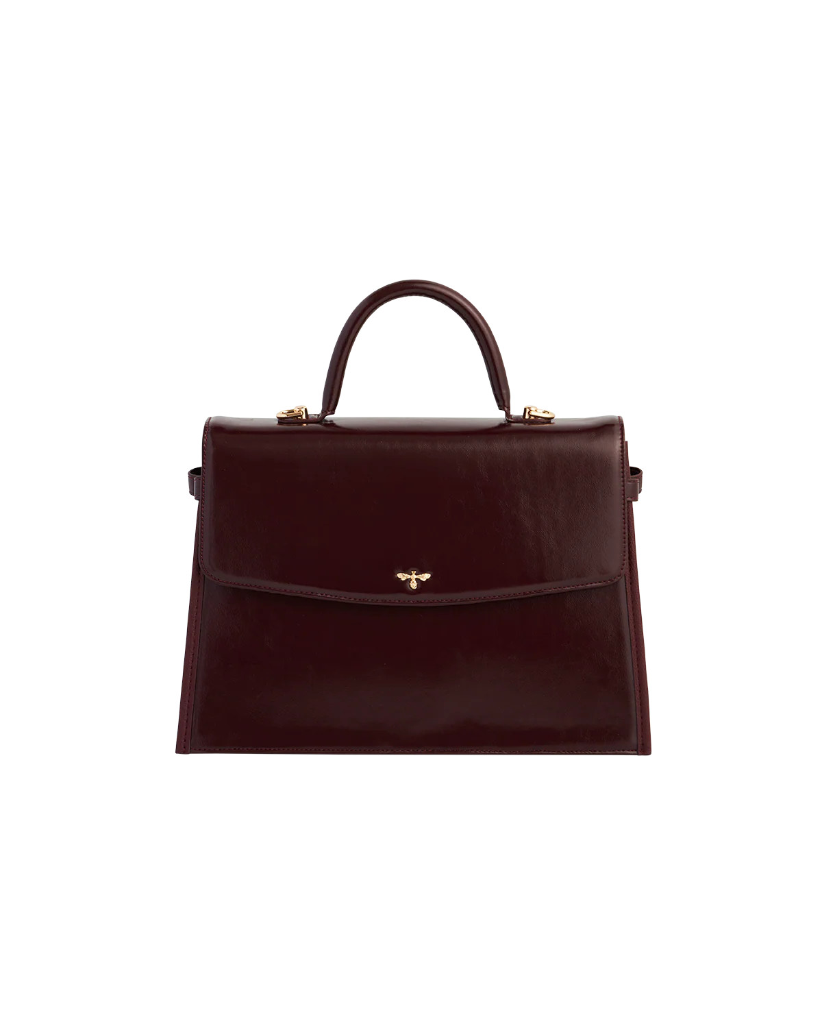 Cherry Red Structured Tote Medium | Fable England