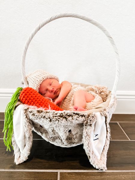 Newborn In Easter basket 🧺 

#LTKSeasonal #LTKbaby