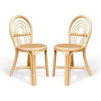 Rattan Rainbow Kids Chair - Set of 2 Kids Sized | Cailini Coastal