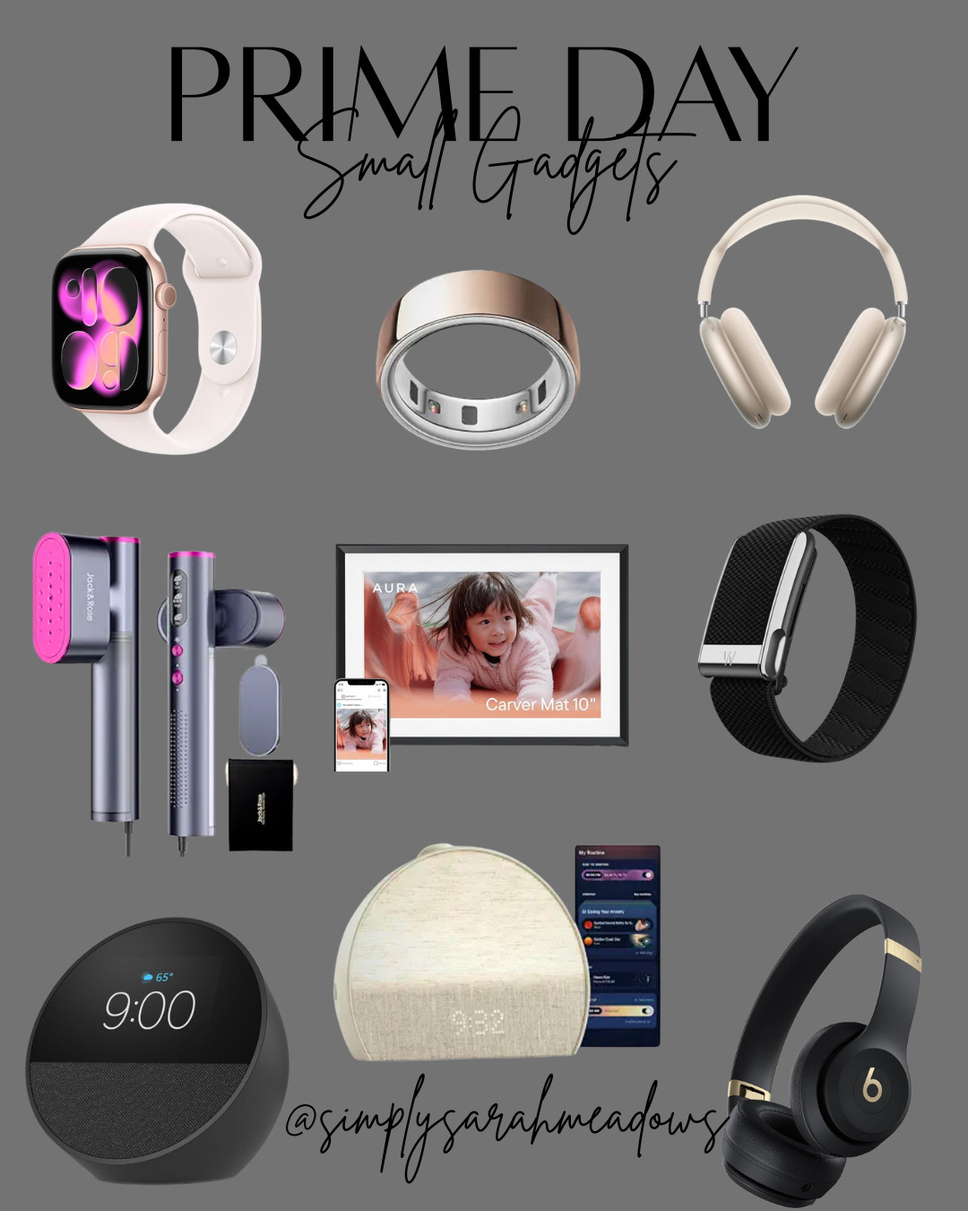 Prime Day tech deals are here! Check out these gadgets to elevate your daily life. From fitness trackers to smart frames, find the perfect gift. Shop now @simplysarahmeadows #PrimeDayTech #AmazonFinds #LTKSaleAlert #PrimeDay  

 