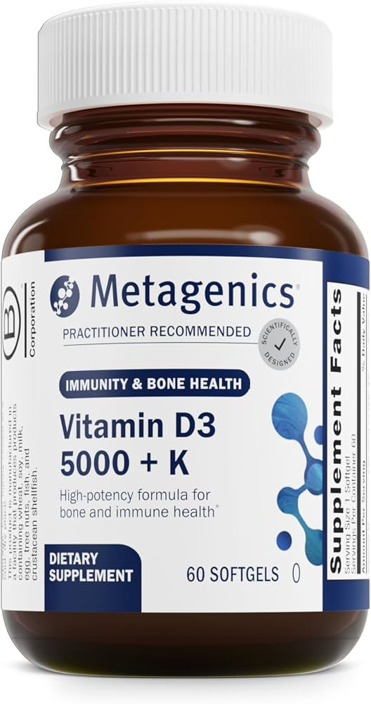 Metagenics Vitamin D3 + K - for Immune Support, Bone Health & Heart Health* - Vitamin D with MK-7... | Amazon (US)