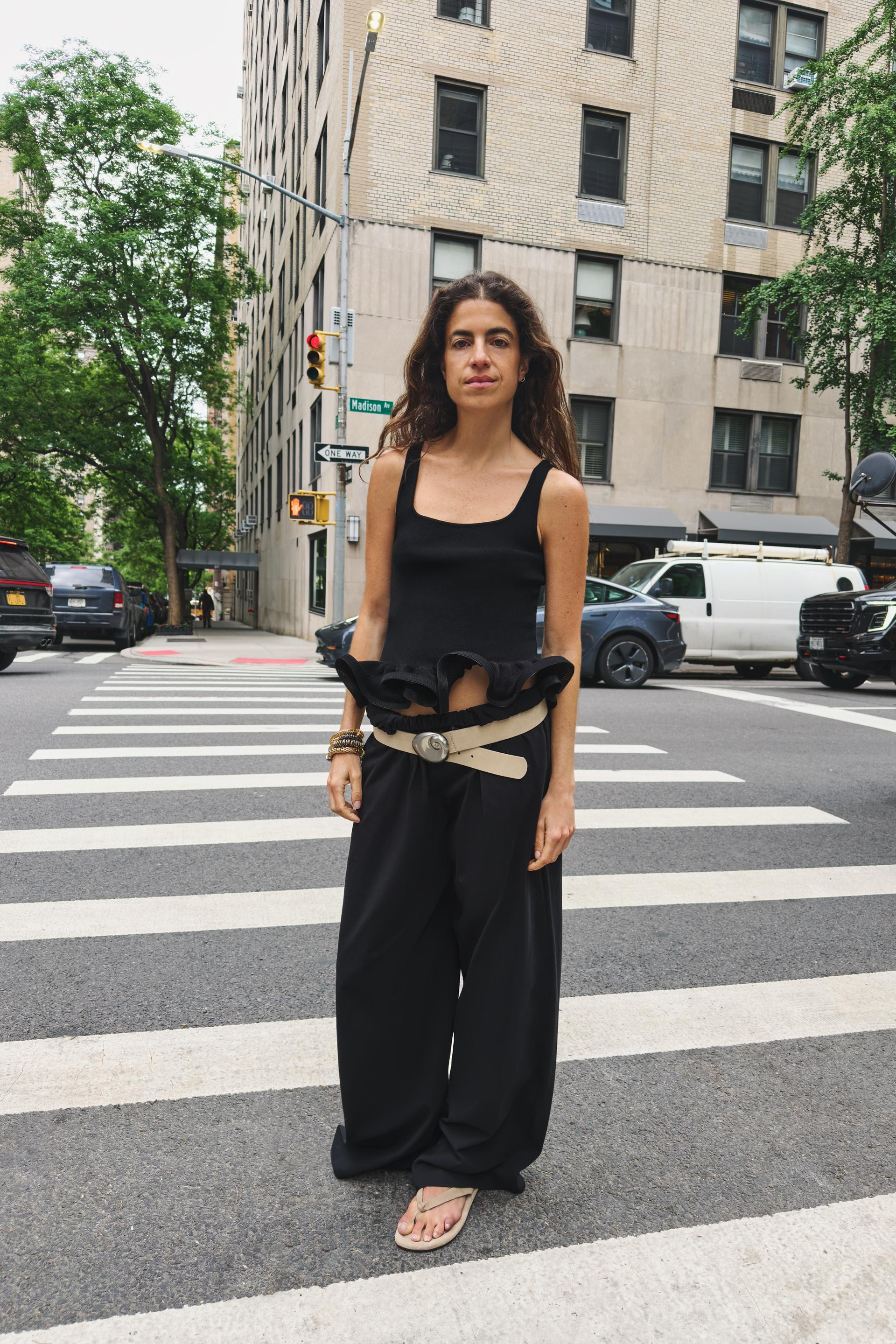 Zara - Split Leather Belt With Conch Shell Buckle - Ecru - 34 (Us 34) - Woman | Zara US