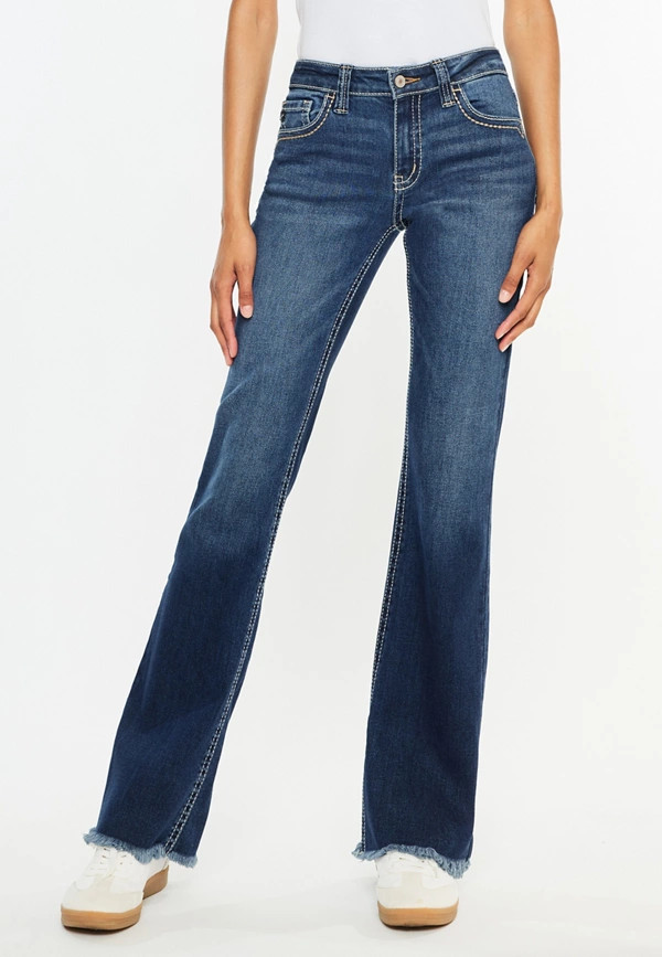 KanCan™ Curvy Mid Rise Frayed Hem Bootcut Jean | Maurices