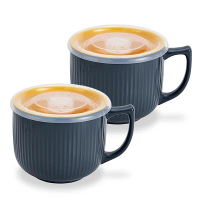 Ceramic Soup Bowl With Handle 32Oz – Microwave Ramen Bowl With Lid, Soup Mugs & Cups For Cereal, Oatmeal, Ramen, Instant Noodle, Soup Container | Wayfair North America