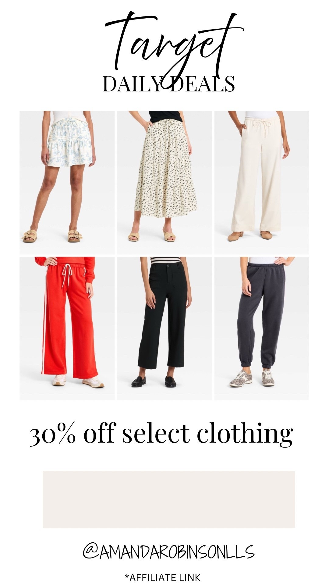 Target Daily Deals
30% off select clothing with Target circle 

#LTKSaleAlert
