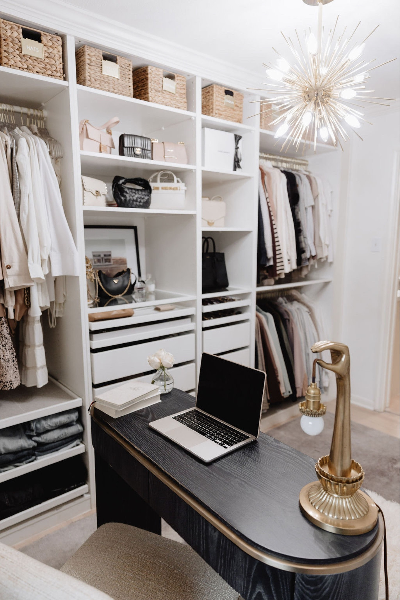 Home office // Home decor, office decor, desk, office chairs, light pendant, sunburst light, wardrobe, ottoman, rug, modern rug, wallpaper, flower wallpaper, table lamp, marble lamp, art print, sheepskin rug, MacBook case, curtain rod, curtains, mirror, acrylic hangers, vanity set, office chairs, candle, modern decor, modern home decor, neutral home decor, office, decoration, decorative vases, living room, office decor, home office decor, ceramic vases, centerpieces, modern, neutrals, home decorations, decorations, decor, living room, living room decor, table, office, centerpiece, area rug, area rugs, rugs, chair, accent chair, swivel accent chair, bedroom decor, living room decor 
