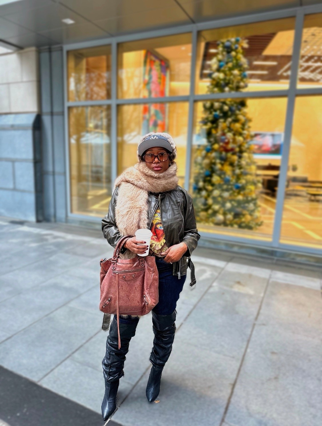 The  Bag is by Balenciaga. I am linking an inspired bag and the exact Hat  is Linked. 

Linking a similar Bomber Jacket. This one pictured is from Zara (old). Boots old from ASOS , linking similar  

#LTKBeauty #LTKSaleAlert #LTKMidsize