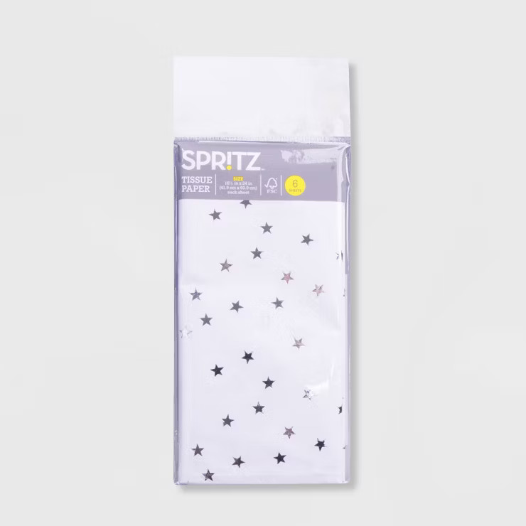 6ct Pegged Tissue Paper Silver - Spritz™ | Target
