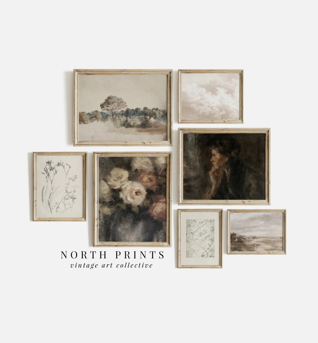 PRINTABLE Digital Wall Art Prints Vintage Gallery Wall SET - Etsy Canada | Etsy (CAD)