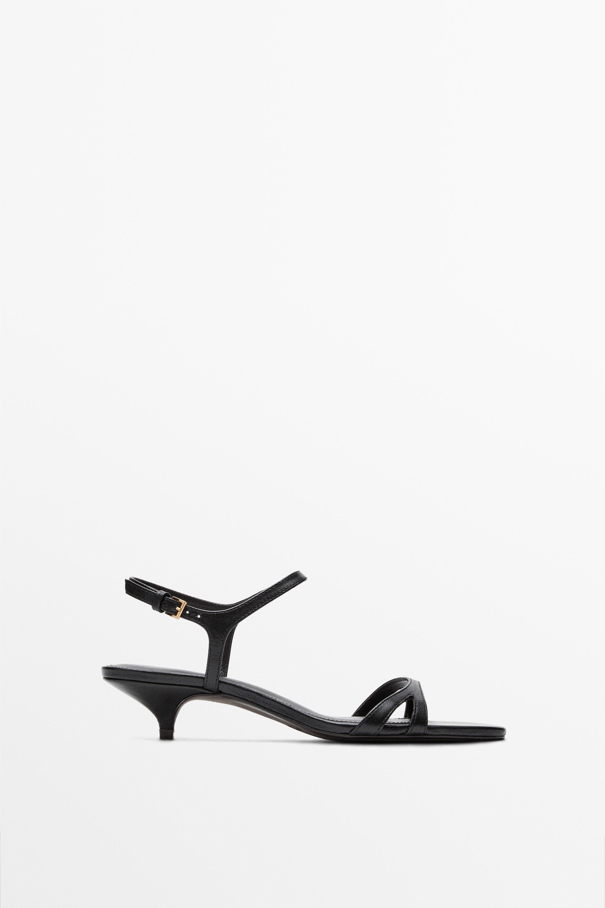 Low-heel leather sandal - MADE IN SPAIN | Massimo Dutti UK