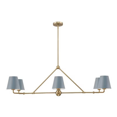 Crystorama Lighting Xavier 6 - Light Chandelier in  Vibrant Gold/Blue | Target