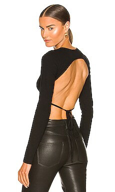 OW Collection Stan Bodysuit in Black Caviar from Revolve.com | Revolve Clothing (Global)